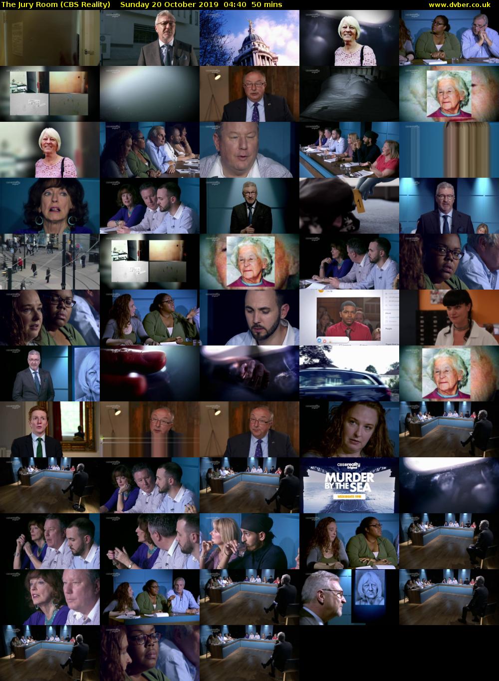 The Jury Room (CBS Reality) Sunday 20 October 2019 04:40 - 05:30