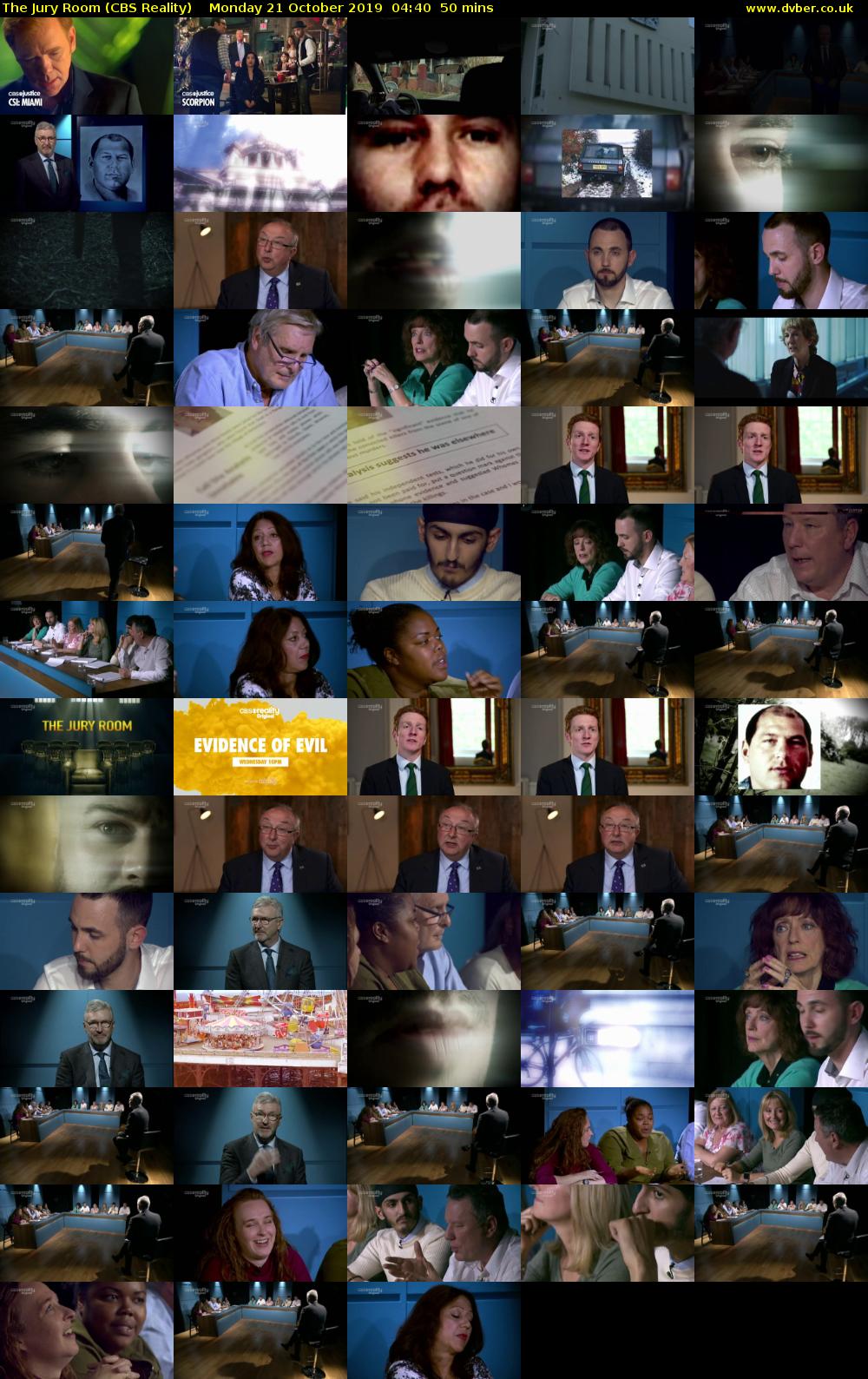 The Jury Room (CBS Reality) Monday 21 October 2019 04:40 - 05:30