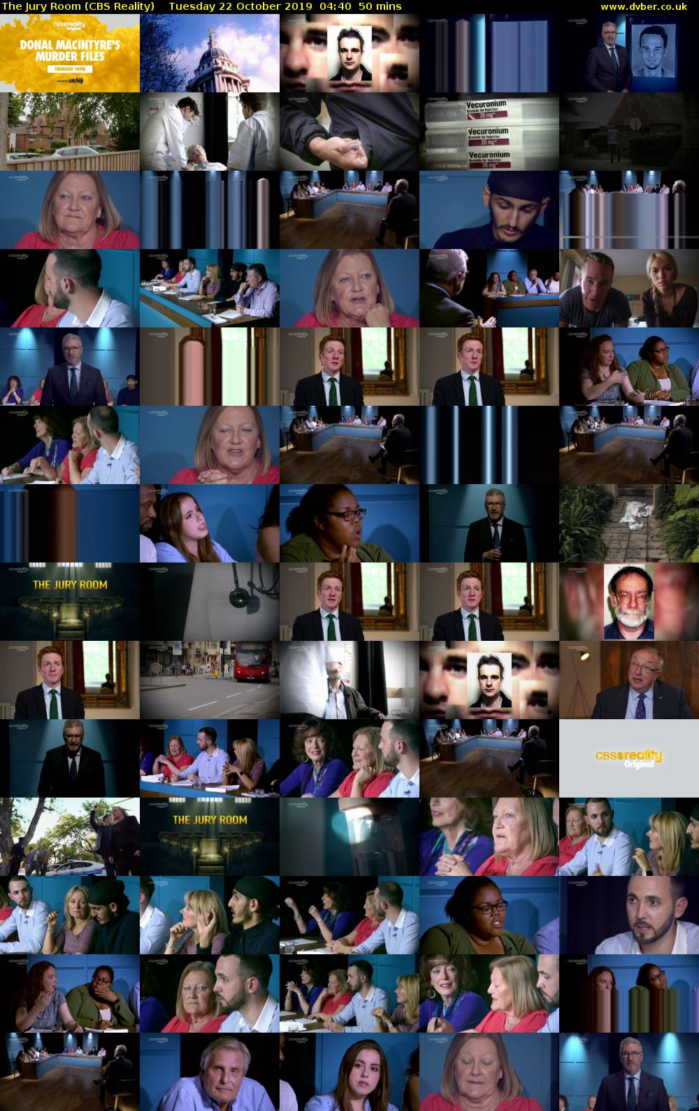The Jury Room (CBS Reality) Tuesday 22 October 2019 04:40 - 05:30