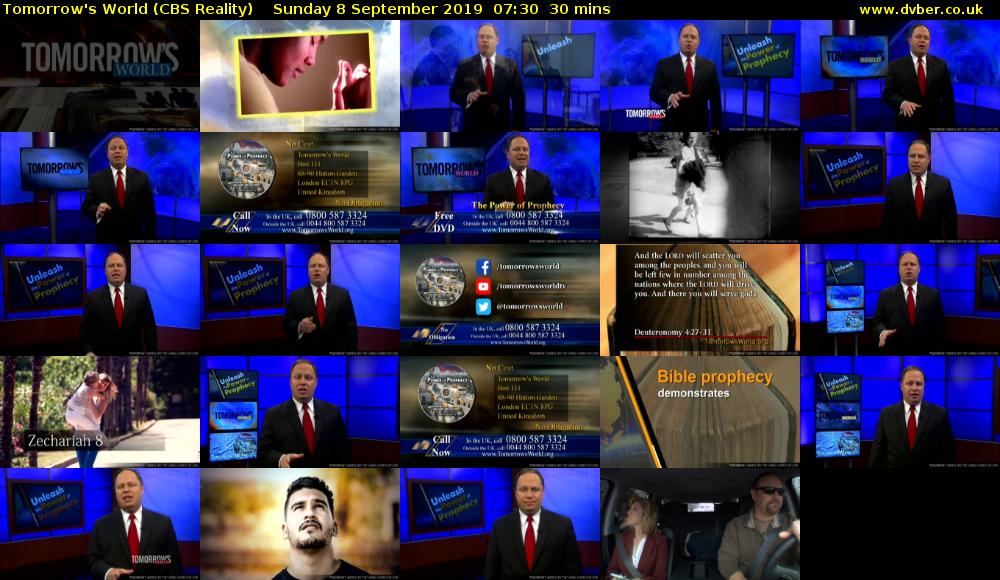 Tomorrow's World (CBS Reality) Sunday 8 September 2019 07:30 - 08:00