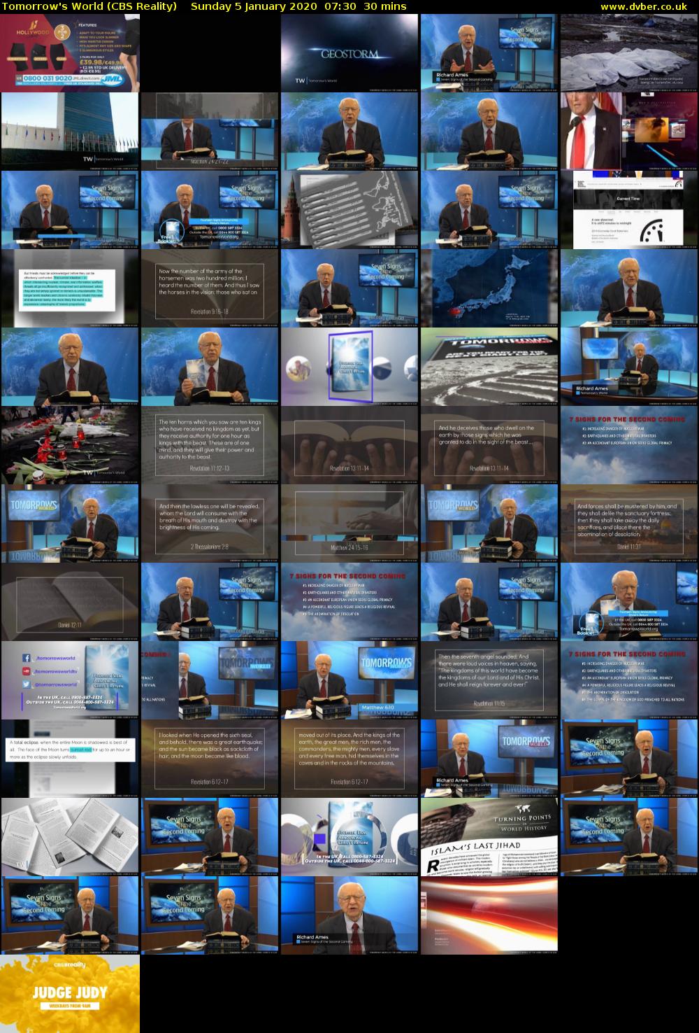 Tomorrow's World (CBS Reality) Sunday 5 January 2020 07:30 - 08:00