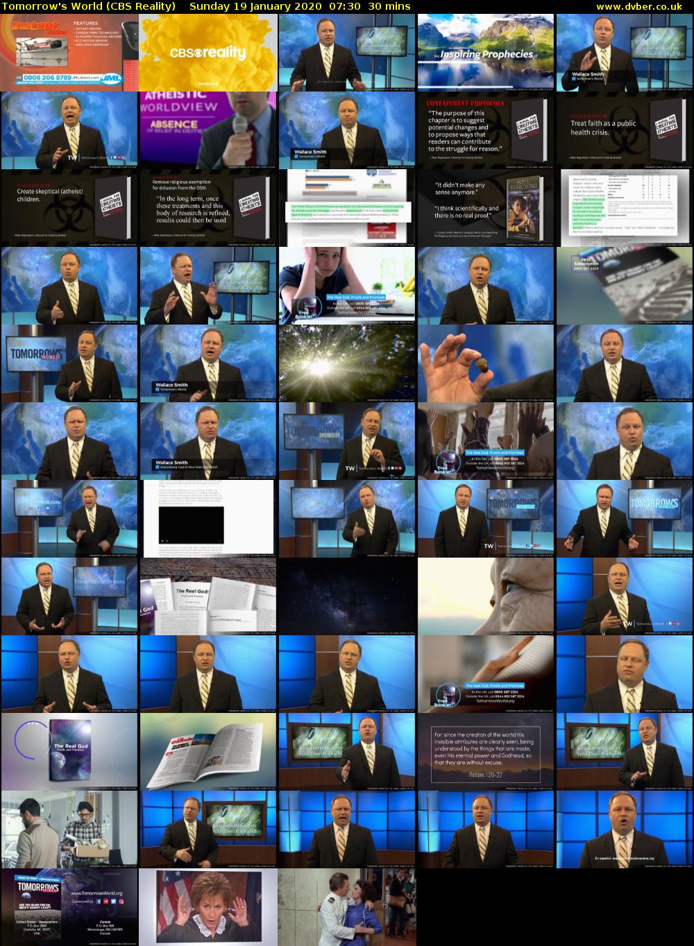 Tomorrow's World (CBS Reality) Sunday 19 January 2020 07:30 - 08:00