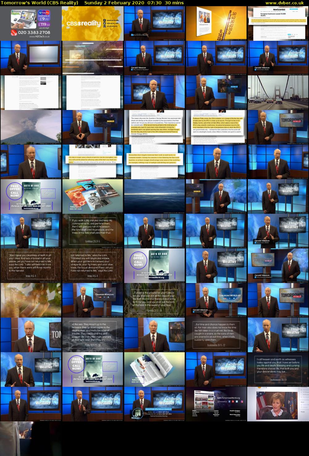 Tomorrow's World (CBS Reality) Sunday 2 February 2020 07:30 - 08:00