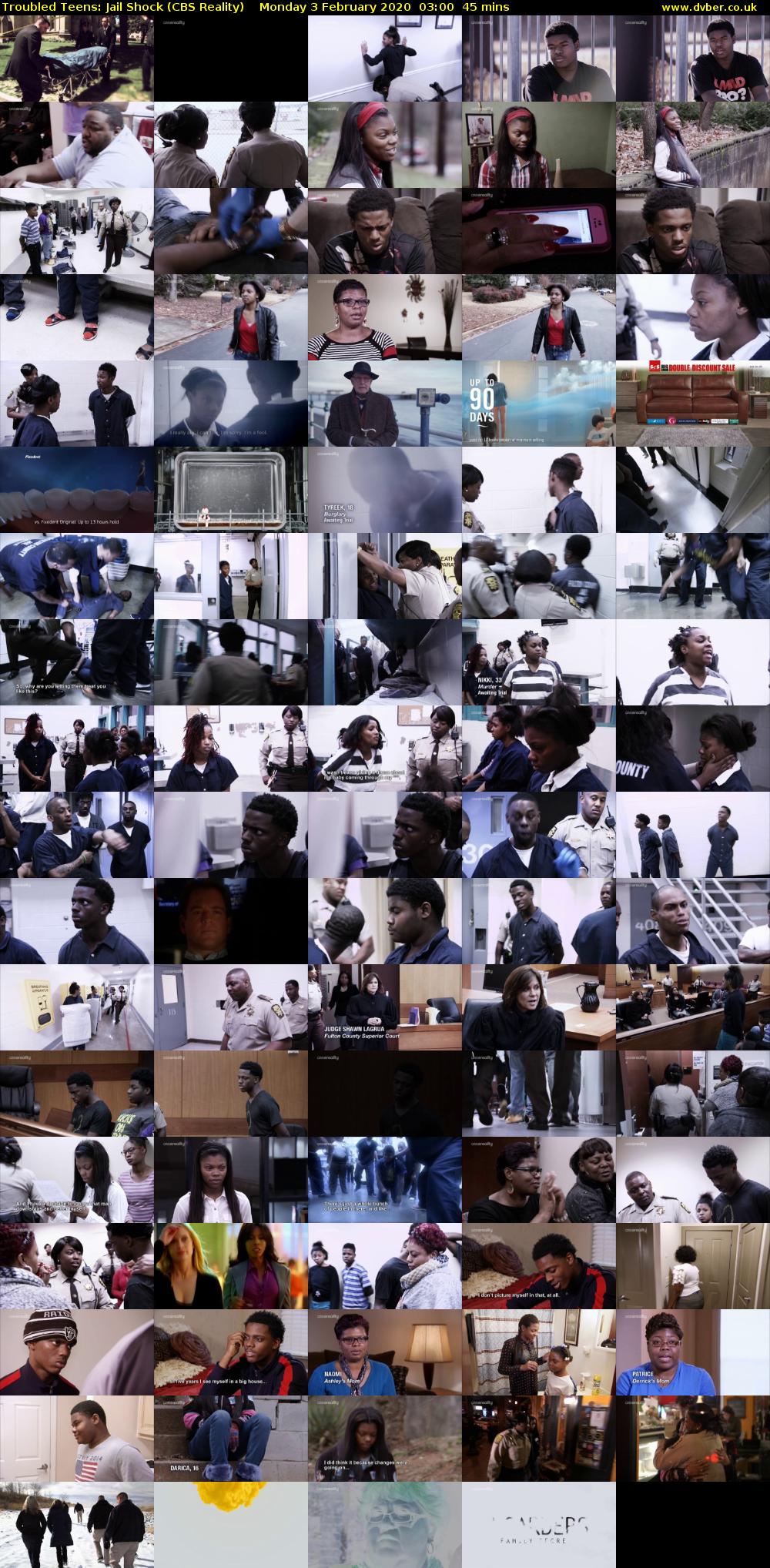 Troubled Teens: Jail Shock (CBS Reality) Monday 3 February 2020 03:00 - 03:45