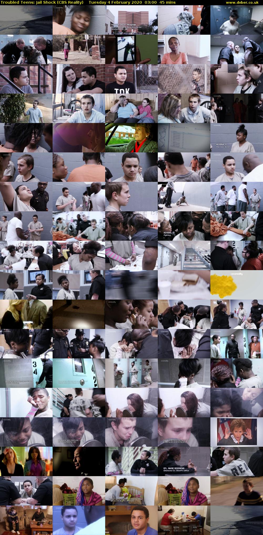 Troubled Teens: Jail Shock (CBS Reality) Tuesday 4 February 2020 03:00 - 03:45