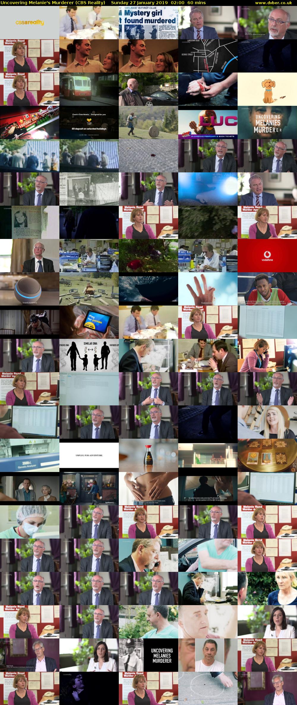 Uncovering Melanie's Murderer (CBS Reality) Sunday 27 January 2019 02:00 - 03:00