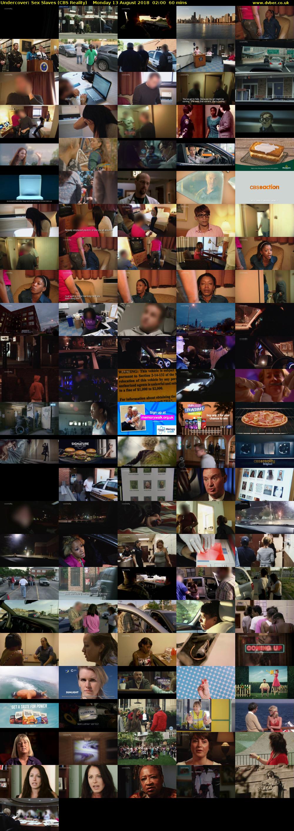 Undercover: Sex Slaves (CBS Reality) Monday 13 August 2018 02:00 - 03:00