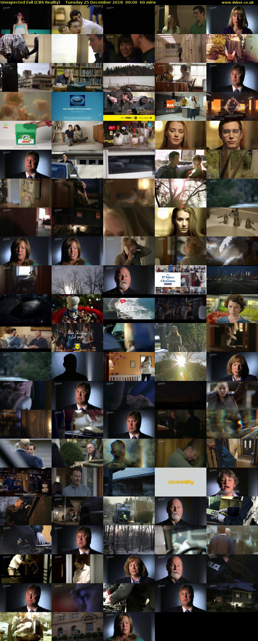 Unexpected Evil (CBS Reality) Tuesday 25 December 2018 00:00 - 01:00