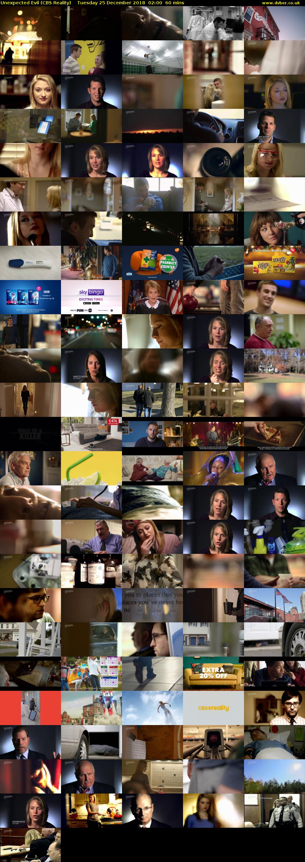 Unexpected Evil (CBS Reality) Tuesday 25 December 2018 02:00 - 03:00