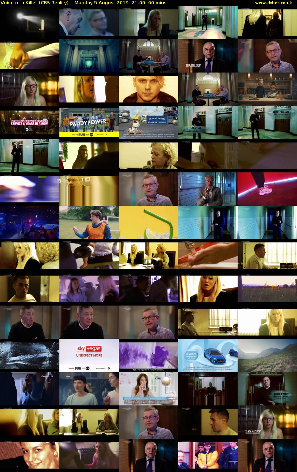 Voice of a Killer (CBS Reality) Monday 5 August 2019 21:00 - 22:00