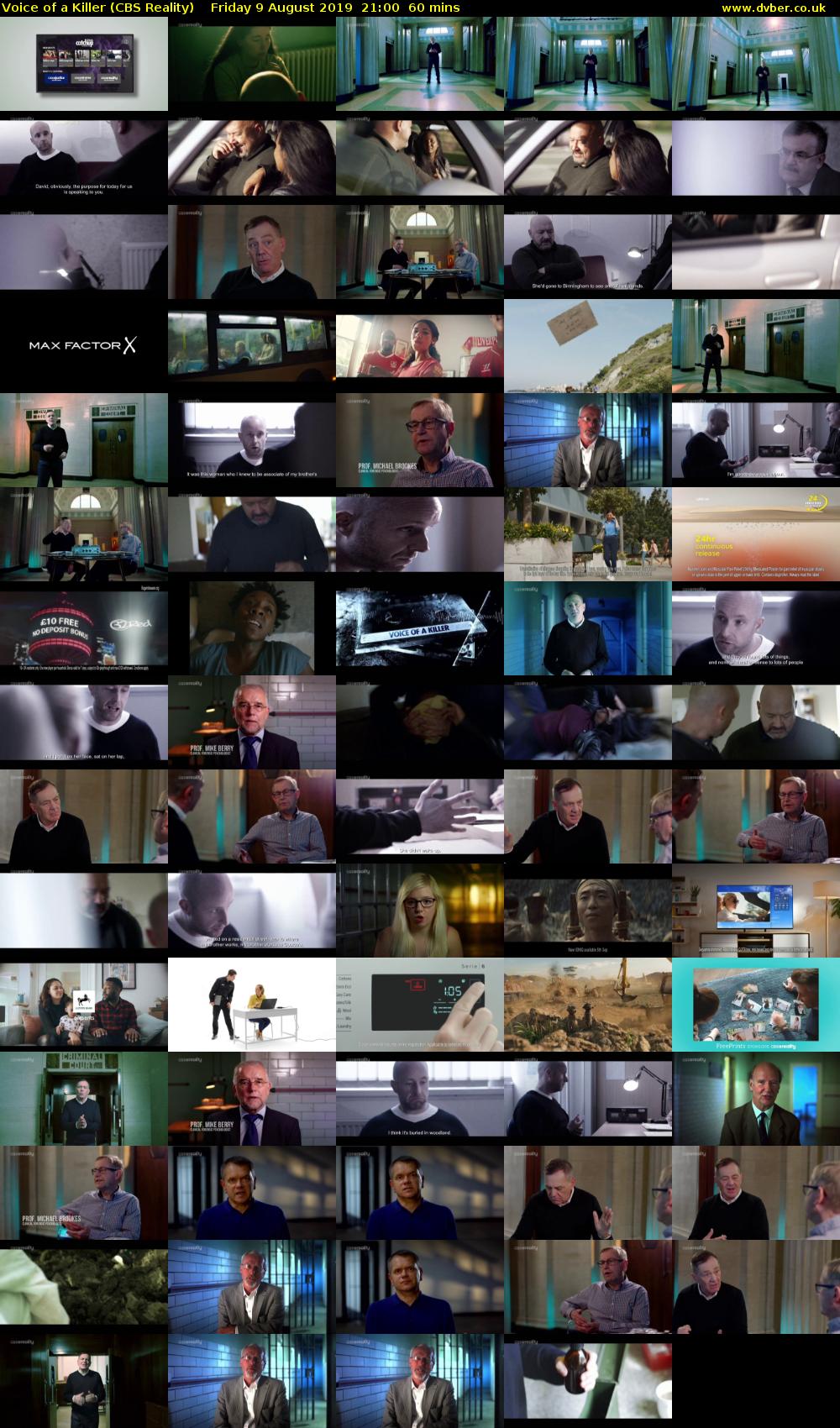 Voice of a Killer (CBS Reality) Friday 9 August 2019 21:00 - 22:00