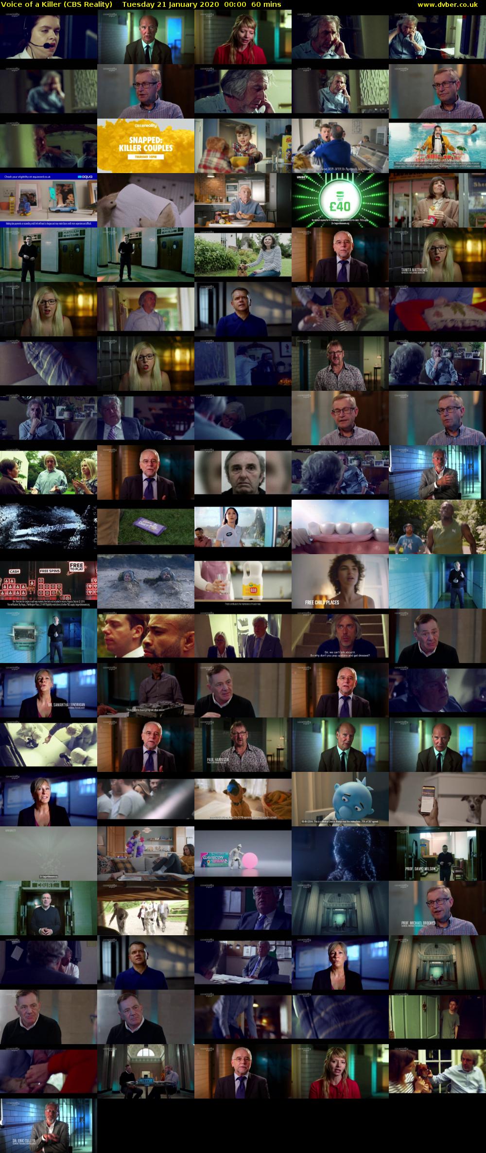 Voice of a Killer (CBS Reality) Tuesday 21 January 2020 00:00 - 01:00