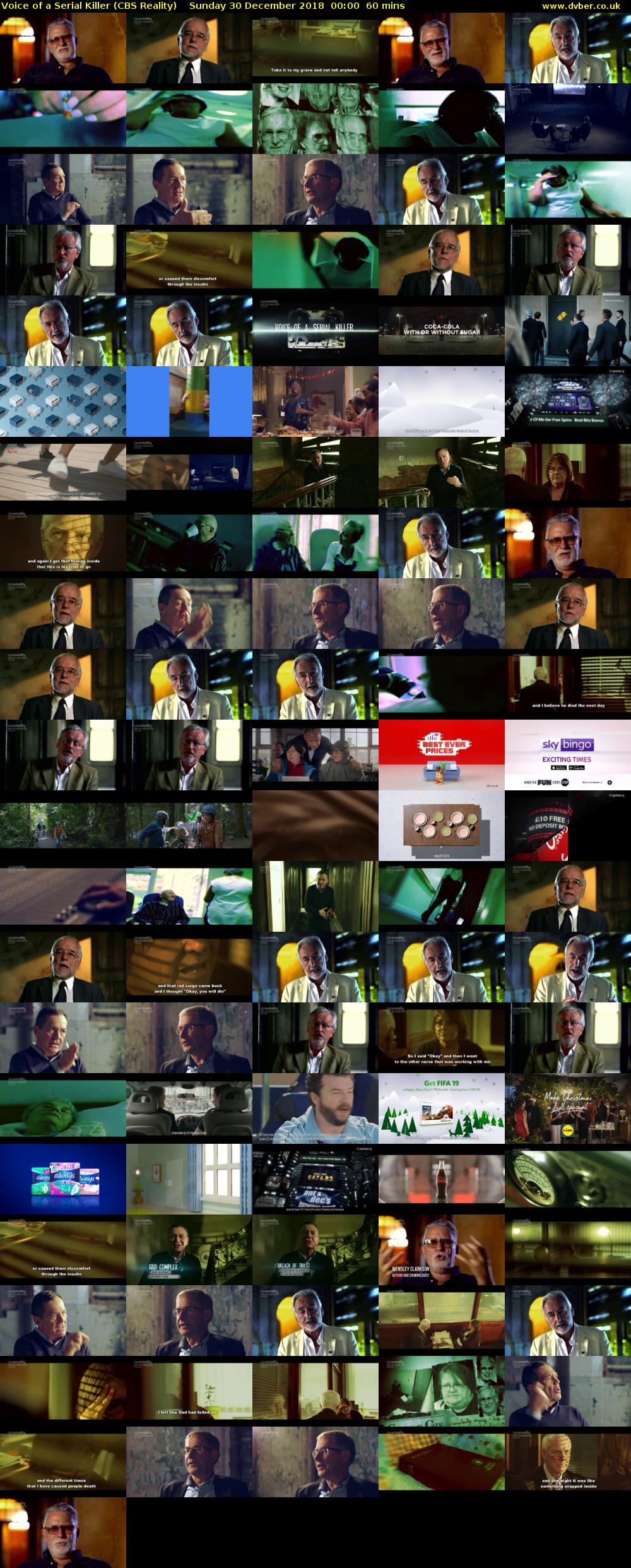 Voice of a Serial Killer (CBS Reality) Sunday 30 December 2018 00:00 - 01:00