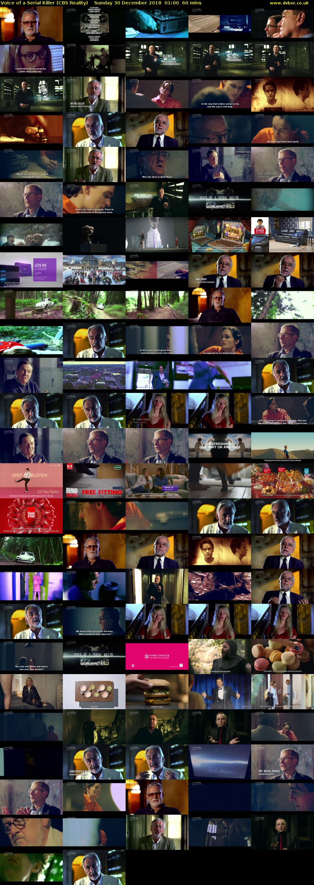 Voice of a Serial Killer (CBS Reality) Sunday 30 December 2018 01:00 - 02:00