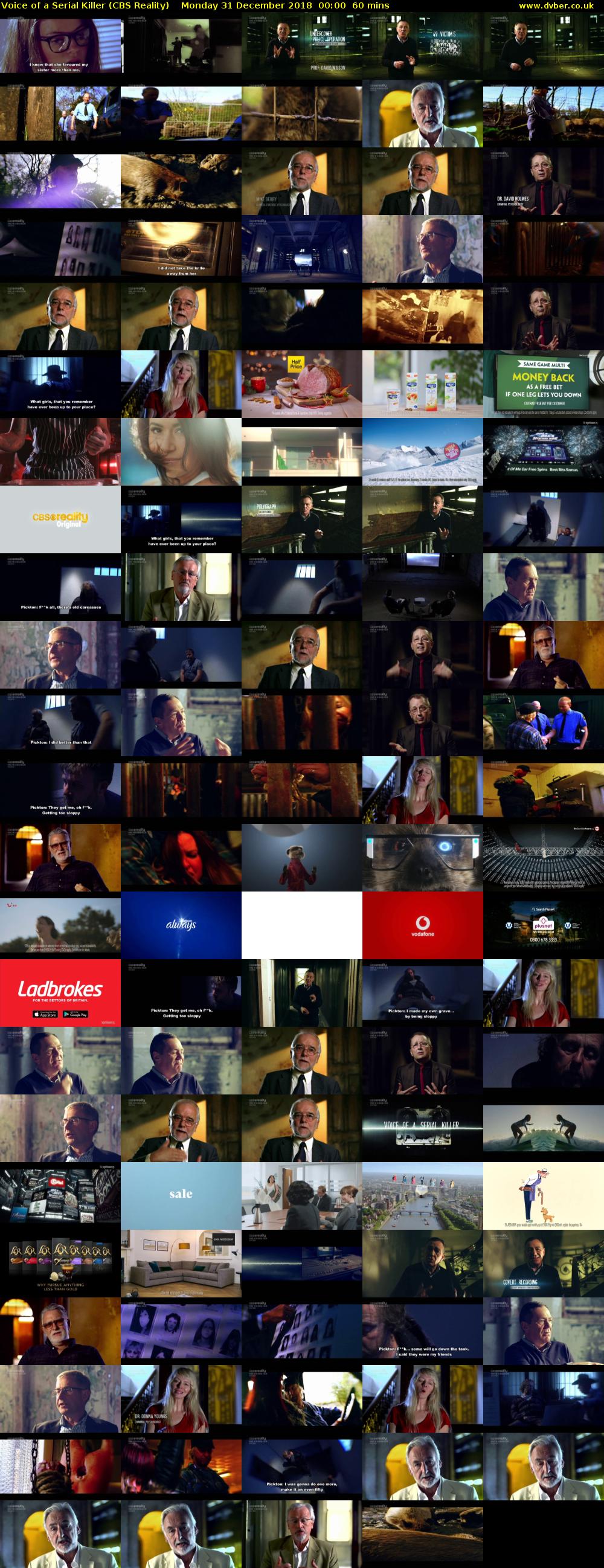 Voice of a Serial Killer (CBS Reality) Monday 31 December 2018 00:00 - 01:00