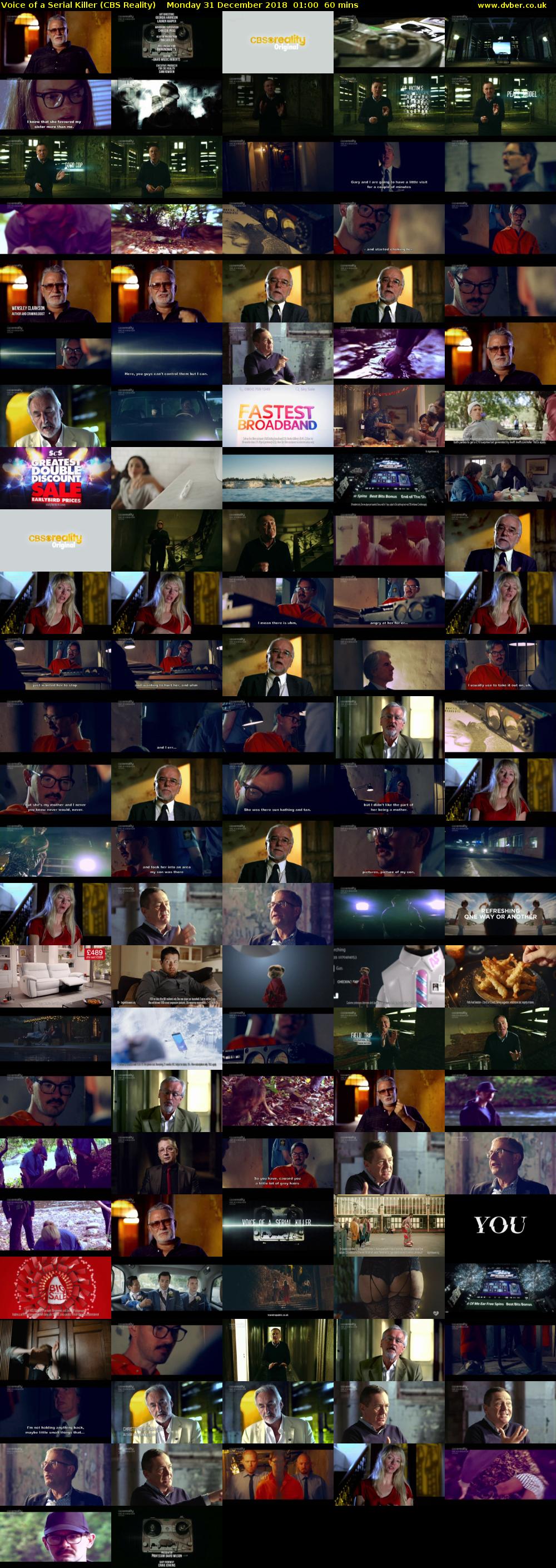 Voice of a Serial Killer (CBS Reality) Monday 31 December 2018 01:00 - 02:00