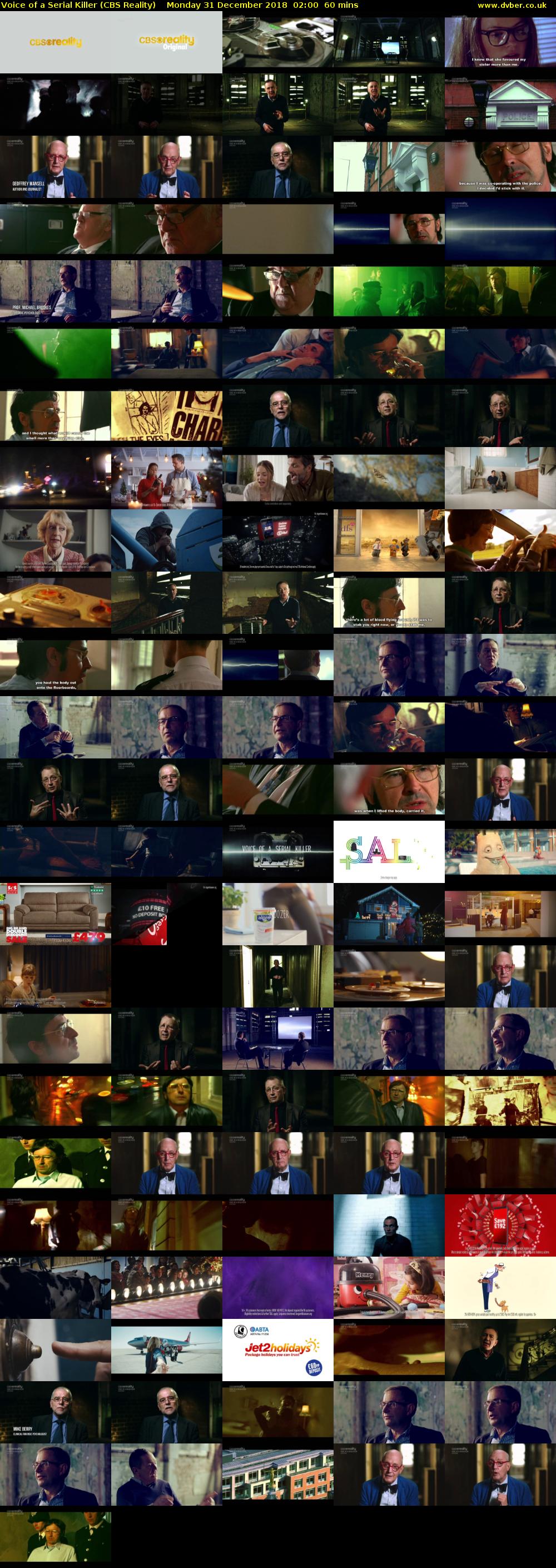 Voice of a Serial Killer (CBS Reality) Monday 31 December 2018 02:00 - 03:00