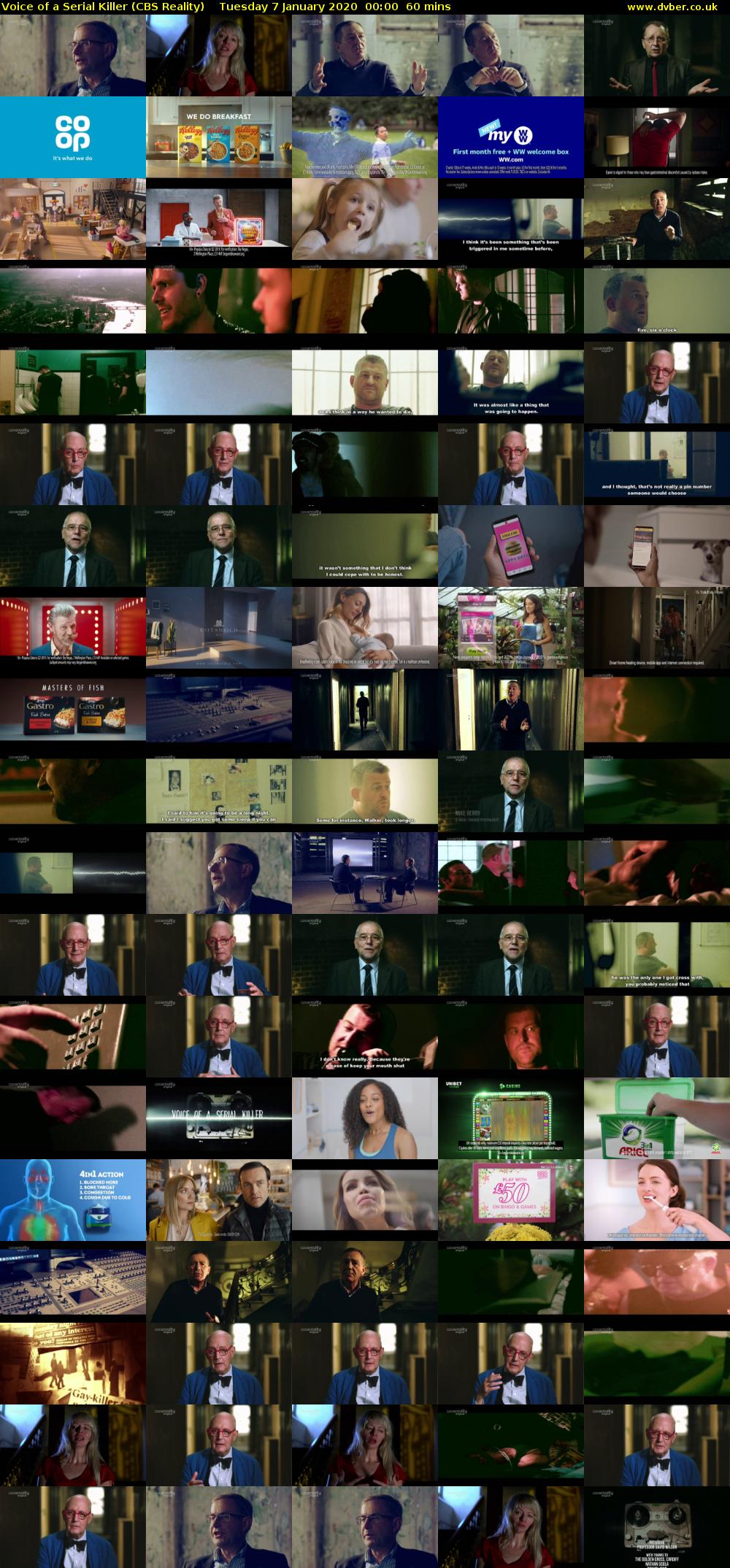 Voice of a Serial Killer (CBS Reality) Tuesday 7 January 2020 00:00 - 01:00