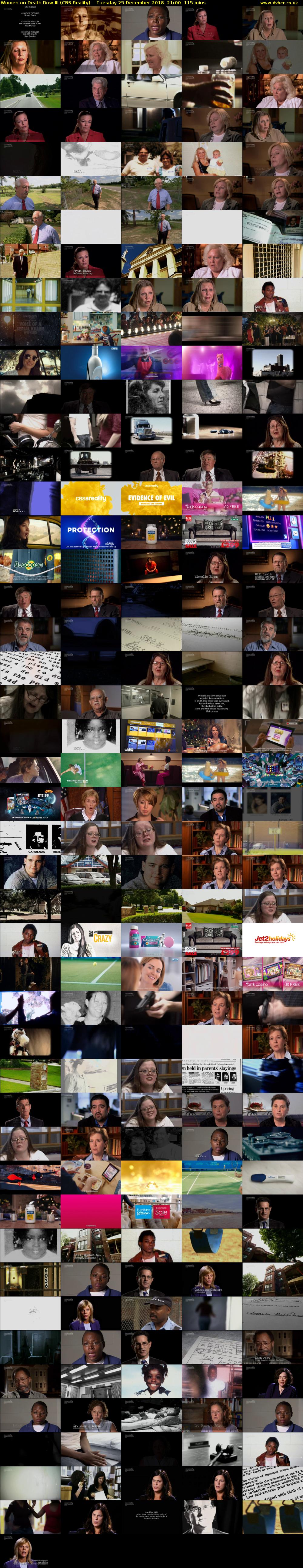 Women on Death Row III (CBS Reality) Tuesday 25 December 2018 21:00 - 22:55