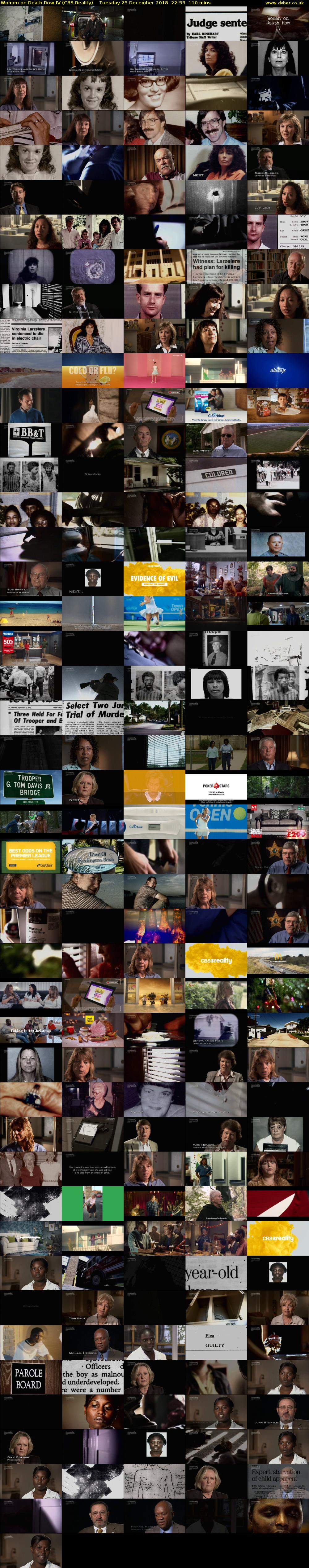 Women on Death Row IV (CBS Reality) Tuesday 25 December 2018 22:55 - 00:45