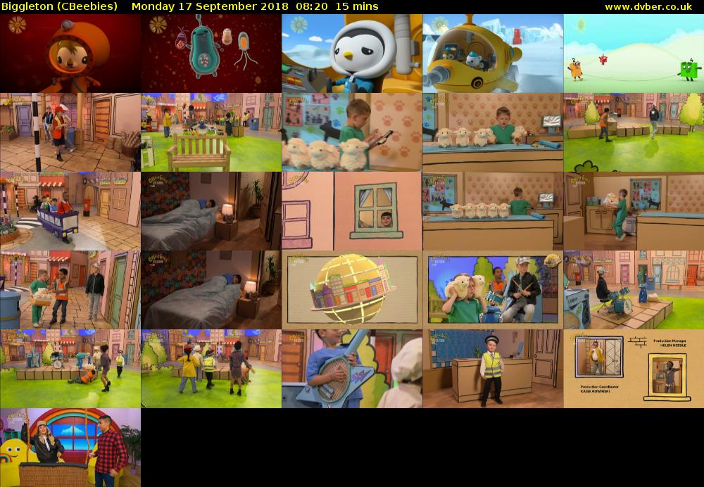 Biggleton (CBeebies) Monday 17 September 2018 08:20 - 08:35