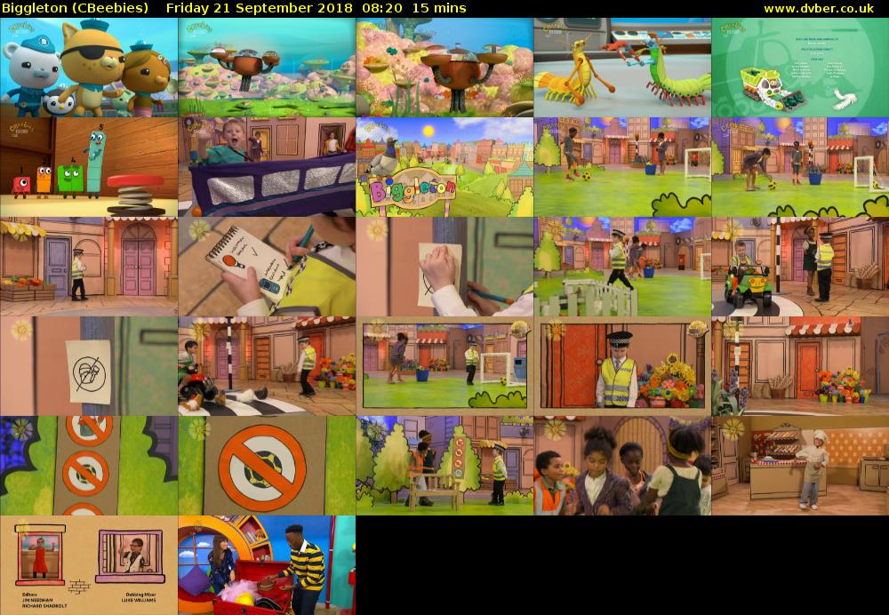 Biggleton (CBeebies) Friday 21 September 2018 08:20 - 08:35