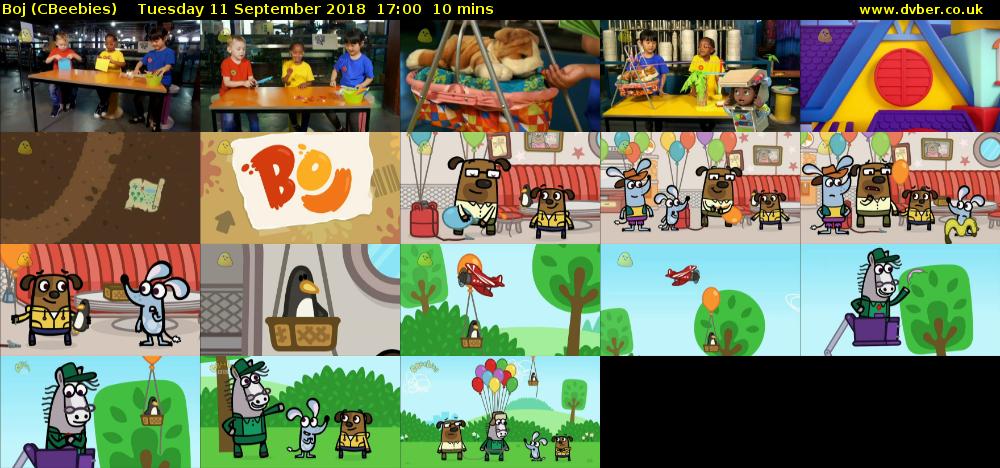 Boj (CBeebies) Tuesday 11 September 2018 17:00 - 17:10