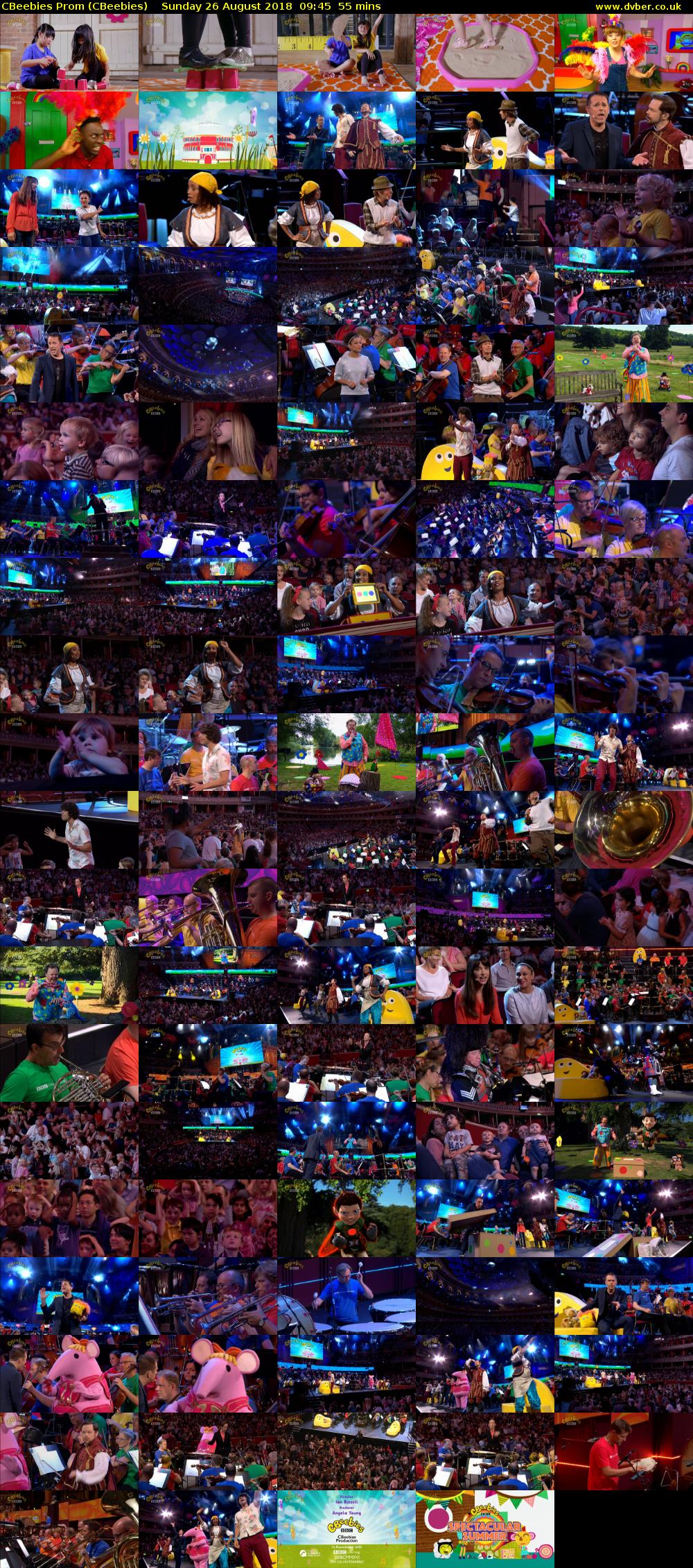 CBeebies Prom (CBeebies) Sunday 26 August 2018 09:45 - 10:40