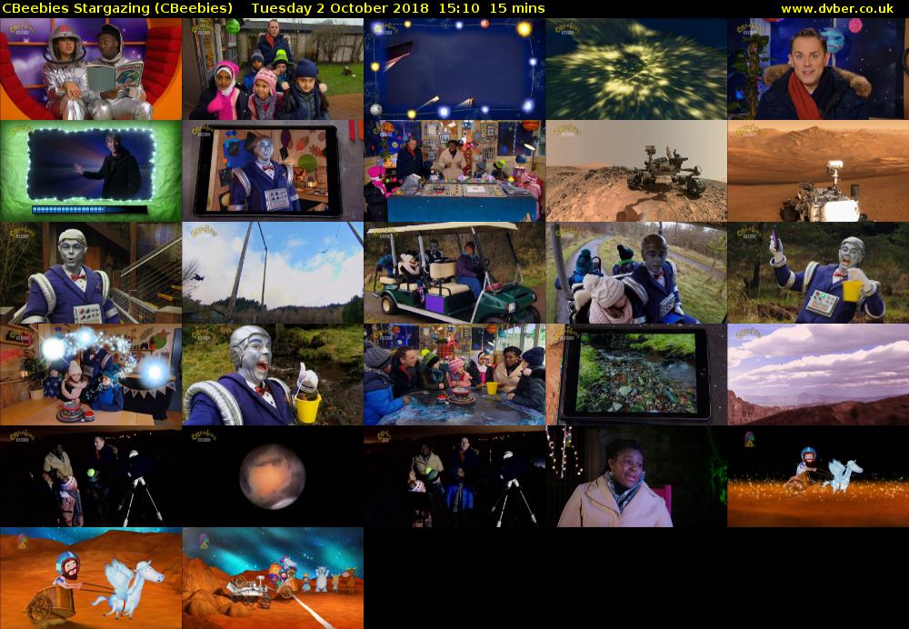 CBeebies Stargazing (CBeebies) Tuesday 2 October 2018 15:10 - 15:25