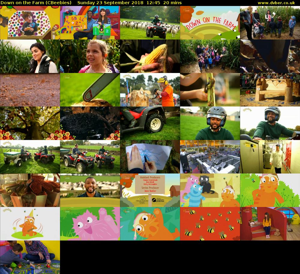 Down on the Farm (CBeebies) Sunday 23 September 2018 12:45 - 13:05
