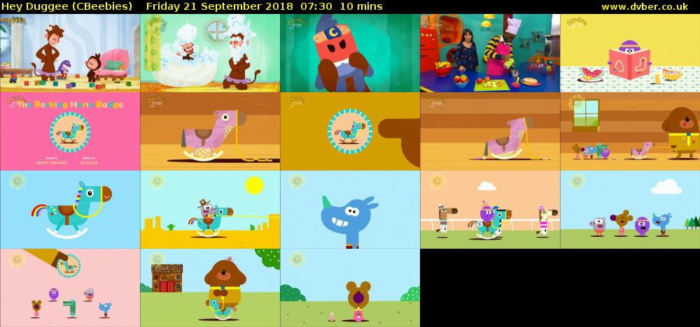 Hey Duggee (CBeebies) Friday 21 September 2018 07:30 - 07:40