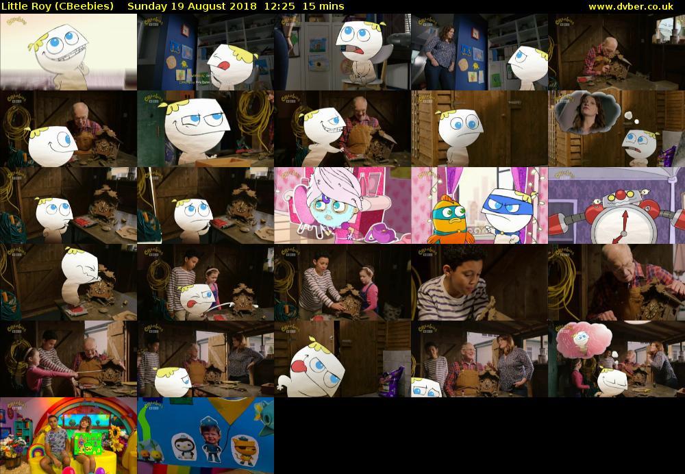 Little Roy (CBeebies) Sunday 19 August 2018 12:25 - 12:40