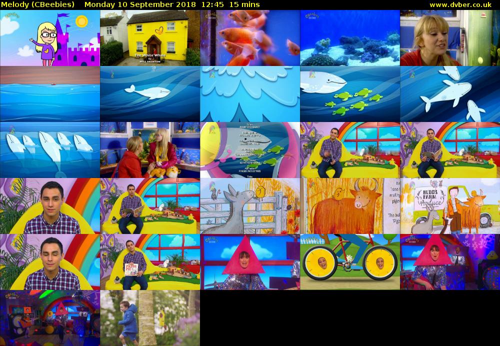 Melody (CBeebies) Monday 10 September 2018 12:45 - 13:00