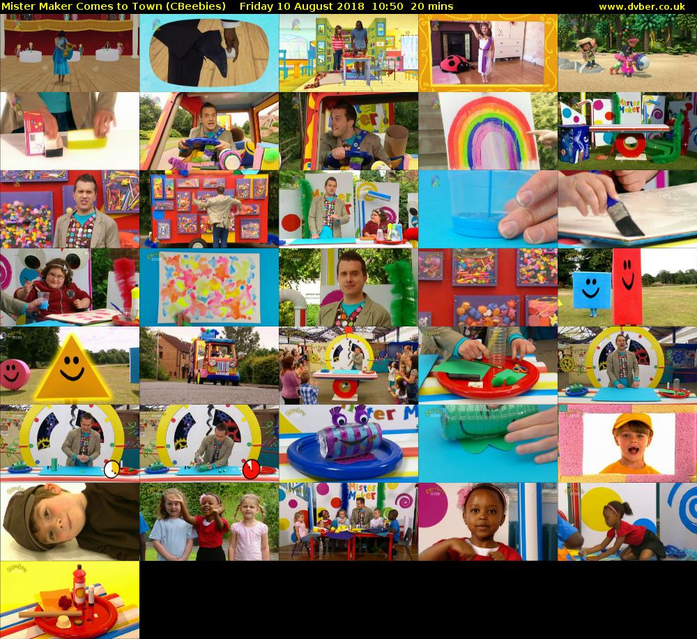 Mister Maker Comes to Town (CBeebies) Friday 10 August 2018 10:50 - 11:10
