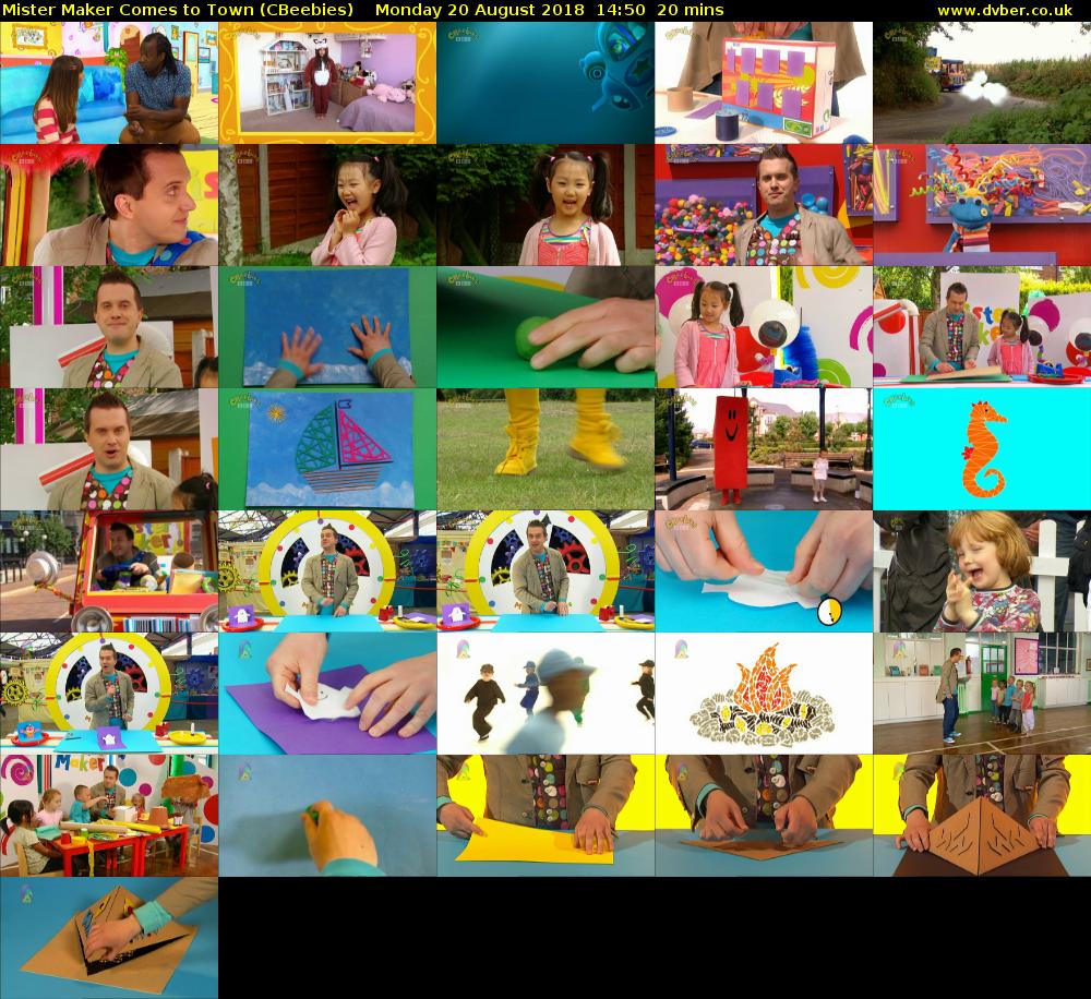 Mister Maker Comes to Town (CBeebies) Monday 20 August 2018 14:50 - 15:10