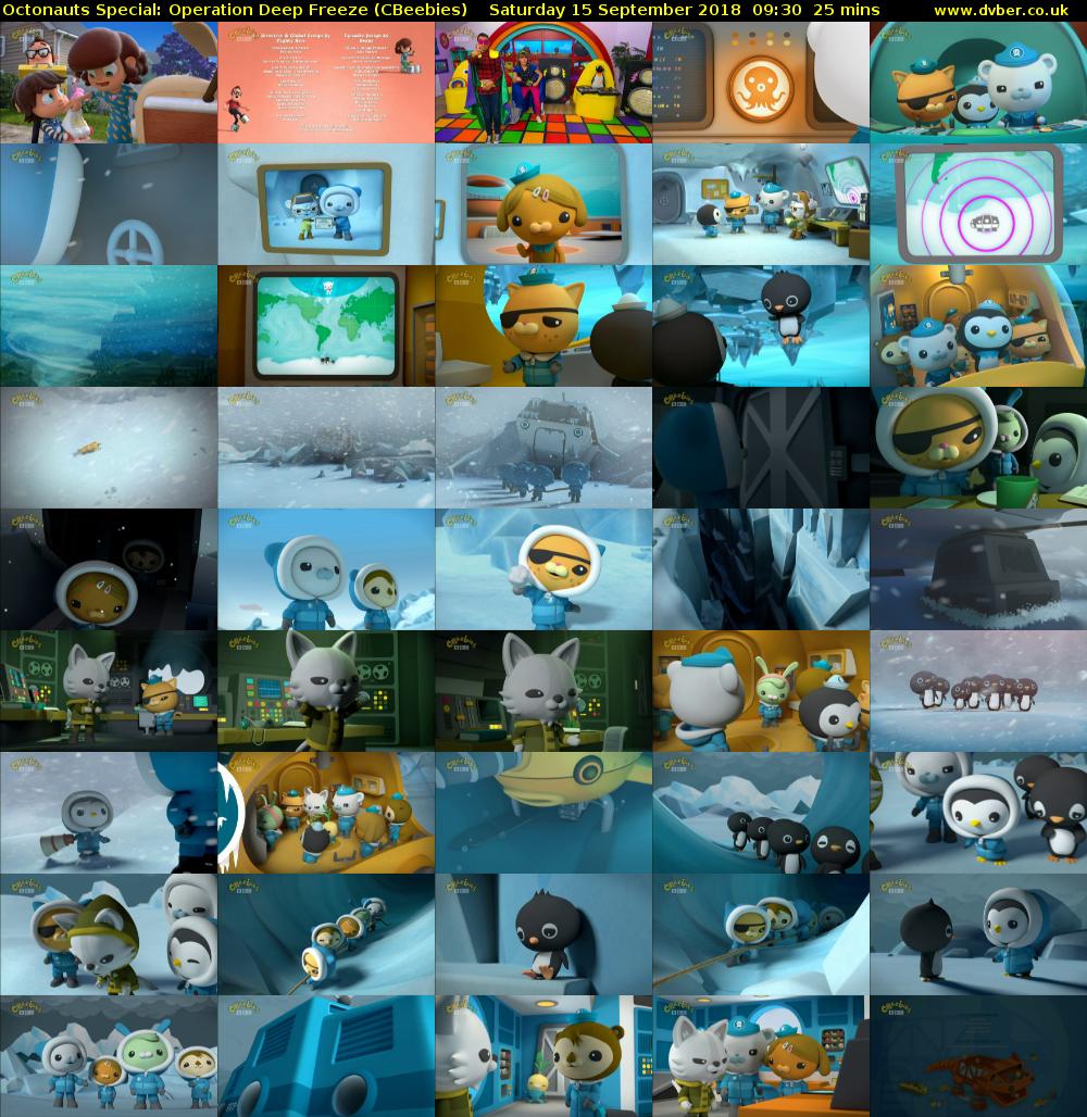 Octonauts Special: Operation Deep Freeze (CBeebies) Saturday 15 September 2018 09:30 - 09:55