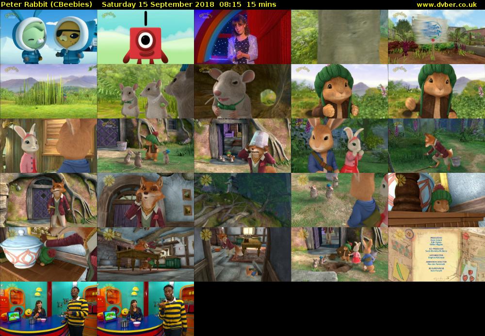 Peter Rabbit (CBeebies) Saturday 15 September 2018 08:15 - 08:30