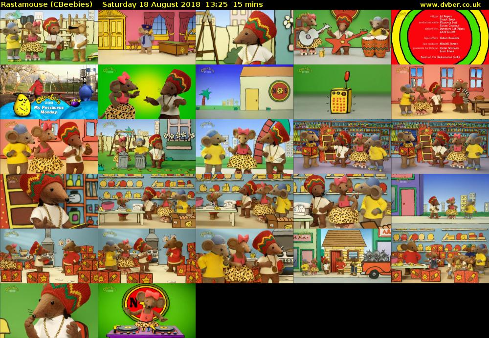 Rastamouse (CBeebies) Saturday 18 August 2018 13:25 - 13:40