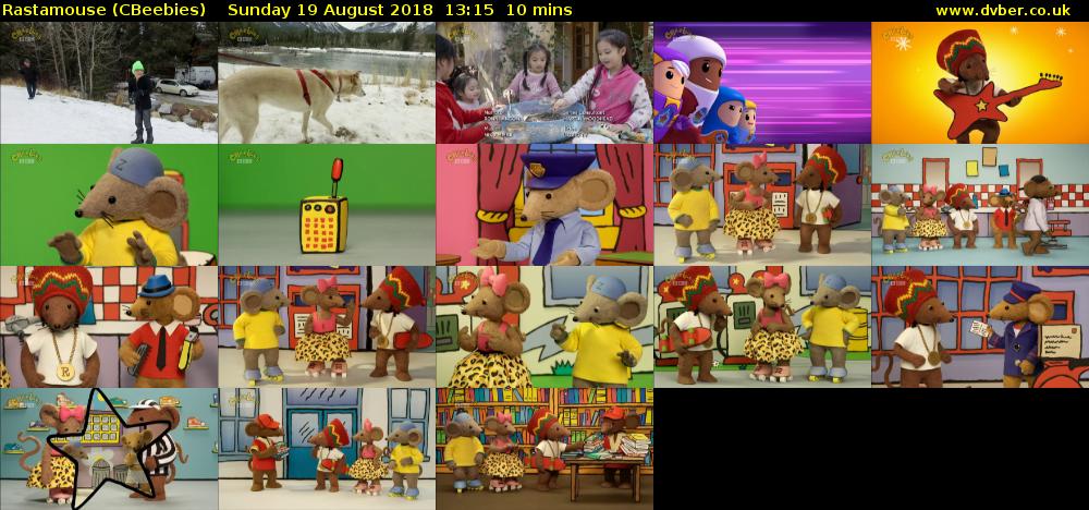 Rastamouse (CBeebies) Sunday 19 August 2018 13:15 - 13:25