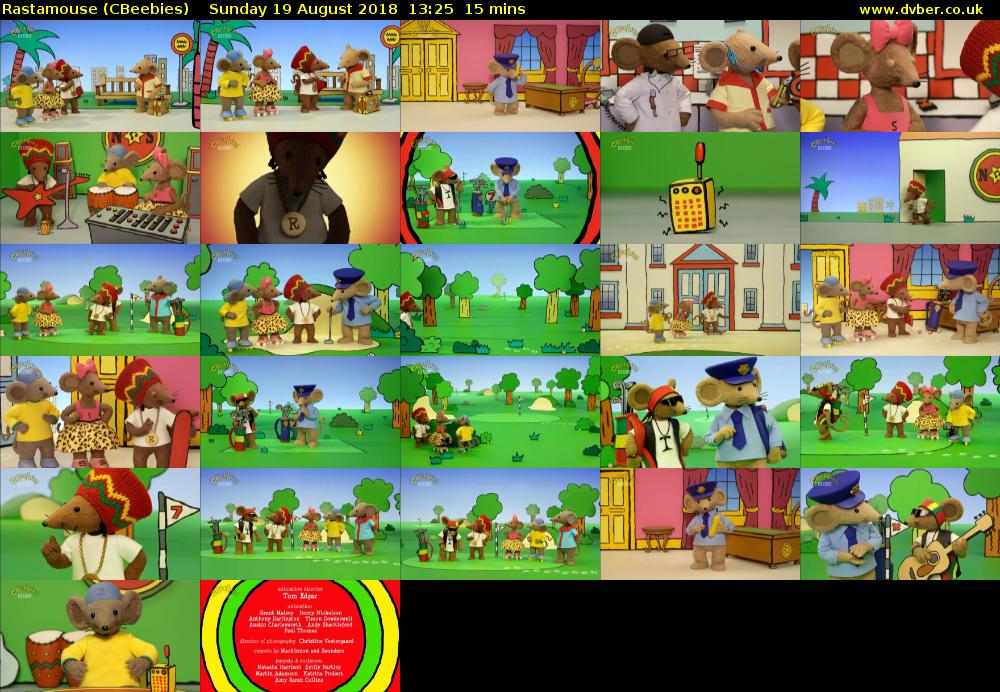 Rastamouse (CBeebies) Sunday 19 August 2018 13:25 - 13:40