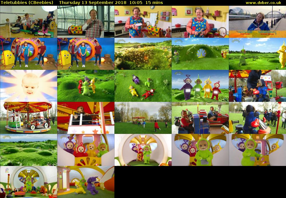 Teletubbies (CBeebies) Thursday 13 September 2018 10:05 - 10:20