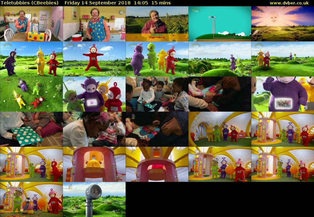 Teletubbies (CBeebies) Friday 14 September 2018 14:05 - 14:20
