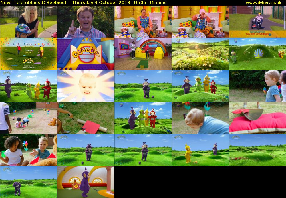 Teletubbies (CBeebies) Thursday 4 October 2018 10:05 - 10:20