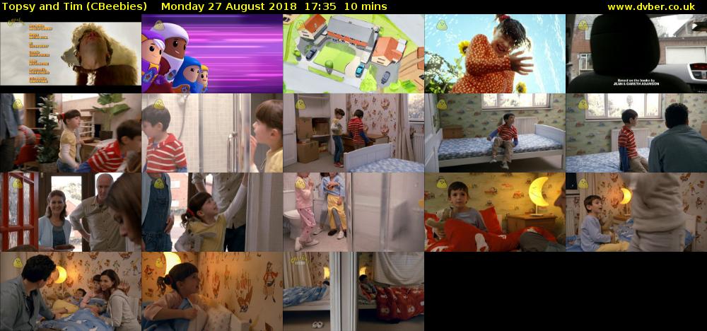 Topsy and Tim (CBeebies) Monday 27 August 2018 17:35 - 17:45