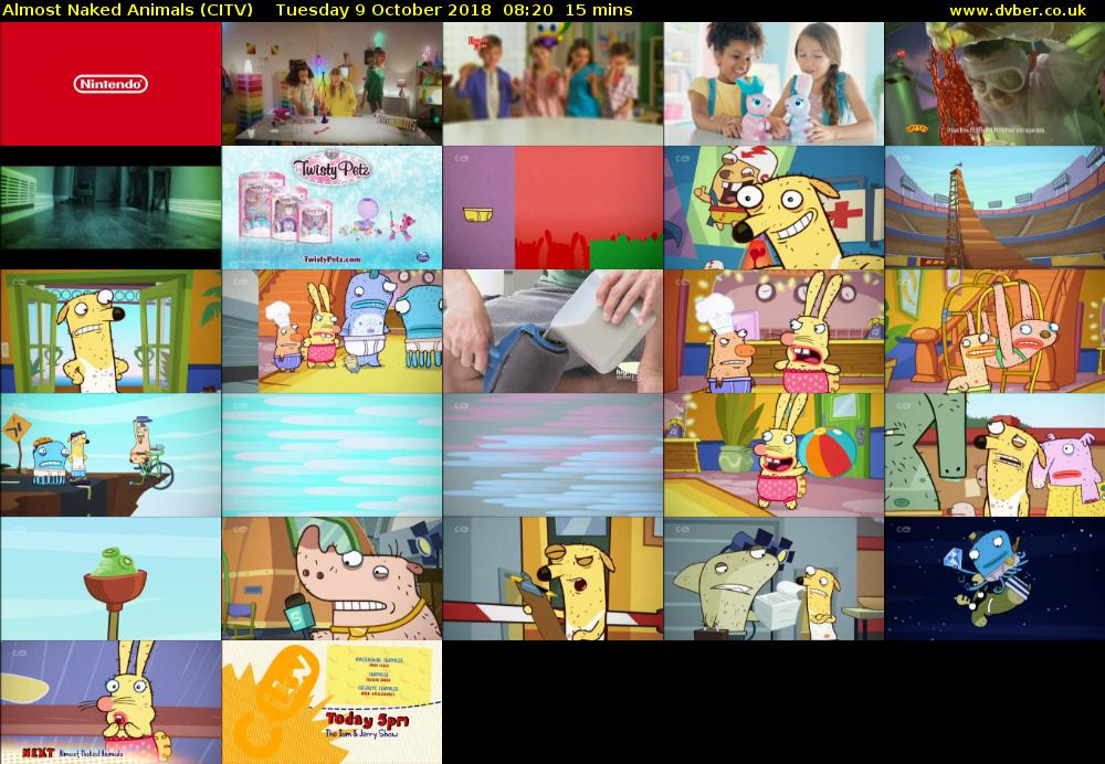 Almost Naked Animals (CITV) Tuesday 9 October 2018 08:20 - 08:35