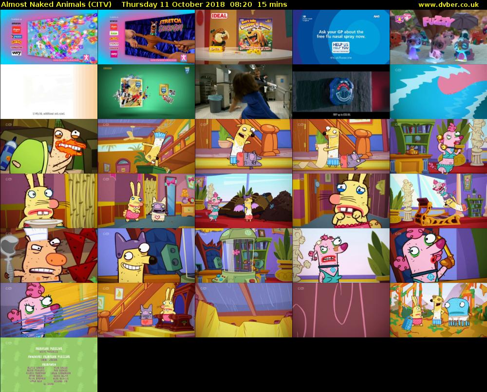 Almost Naked Animals (CITV) Thursday 11 October 2018 08:20 - 08:35