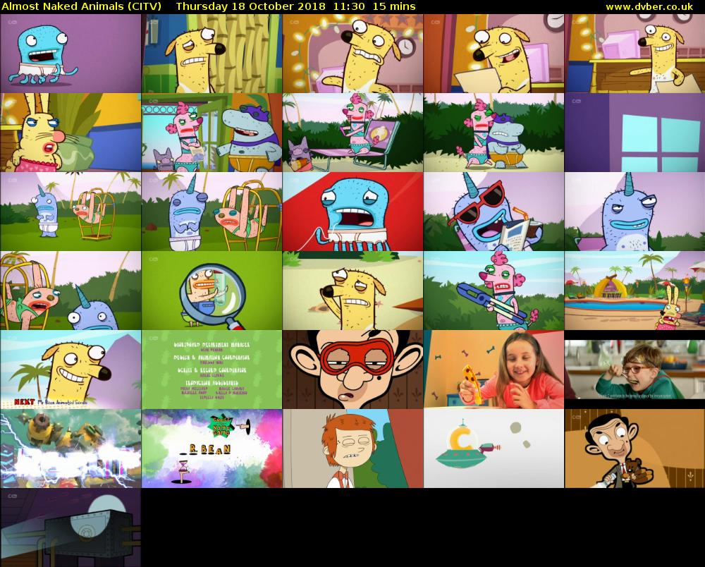 Almost Naked Animals (CITV) Thursday 18 October 2018 11:30 - 11:45