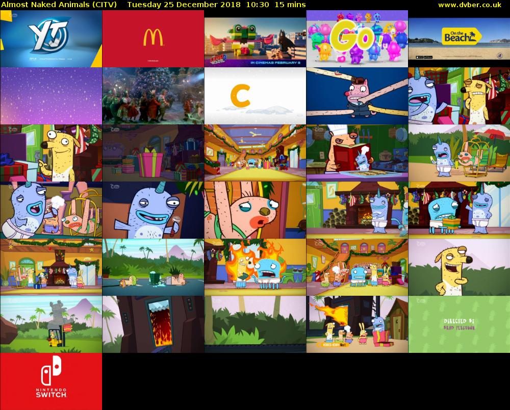 Almost Naked Animals (CITV) Tuesday 25 December 2018 10:30 - 10:45