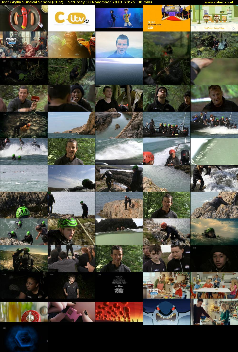 Bear Grylls Survival School (CITV) Saturday 10 November 2018 20:25 - 20:55