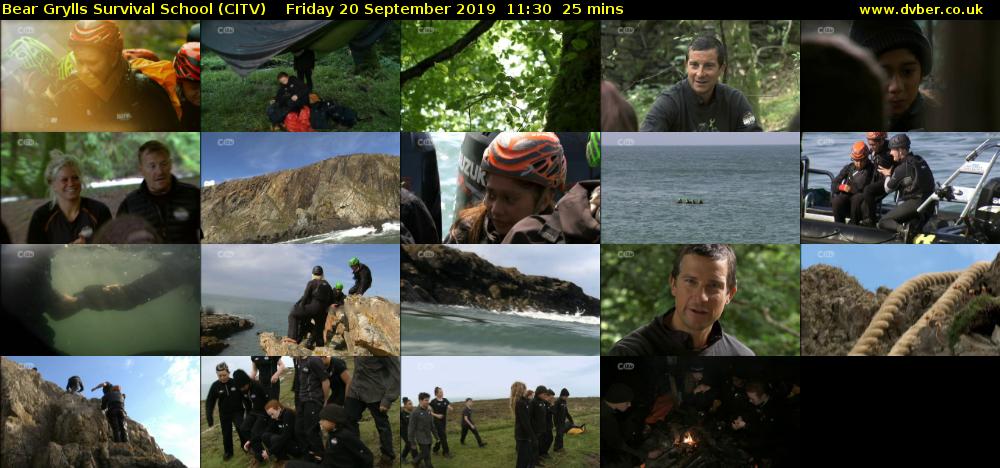Bear Grylls Survival School (CITV) Friday 20 September 2019 11:30 - 11:55